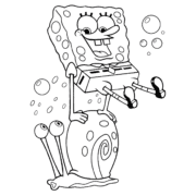 Garry and SpongeBob Coloring Pages 18 Garry and SpongeBob Coloring Pages