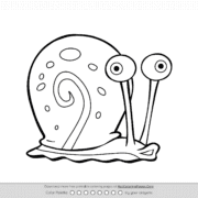 Garry from SpongeBob Coloring Pages 16 Garry from SpongeBob Coloring Pages