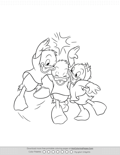 Huey Dewey And Louie Coloring Page