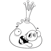 King Pig from Angry Birds Coloring Pages 21 King Pig from Angry Birds Coloring Pages