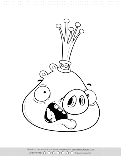 King Pig from Angry Birds Coloring Pages