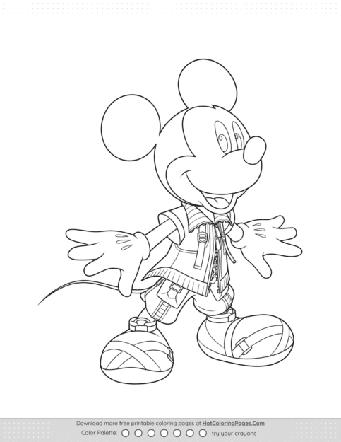 Mickey Mouse Cartoon Coloring Page