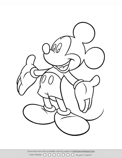 Mickey Mouse Colouring Page