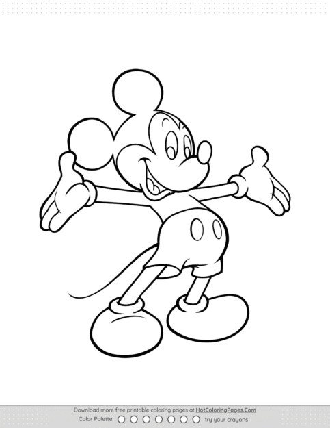 Mickey Mouse Colouring Sheet