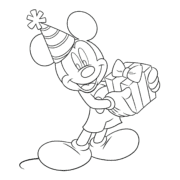 Mickey Mouse New Year Coloring Page 44 Mickey Mouse New Year Coloring Page
