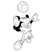 Mickey Mouse Playing Volleyball Coloring Page 11 Mickey Mouse Playing Volleyball Coloring Page