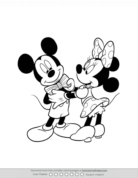 Mickey Mouse Tidy Up Coloring Page
