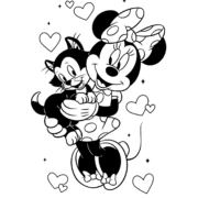 Minnie Mouse And Cat Coloring Page 6 Minnie Mouse And Cat Coloring Page