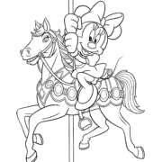 Minnie Mouse Carousel Coloring Page 31 Minnie Mouse Carousel Coloring Page
