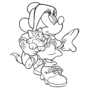Minnie Mouse With Kitten Coloring Page 29 Minnie Mouse With Kitten Coloring Page