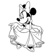 Minnie The Princess Coloring Page 2 Minnie The Princess Coloring Page