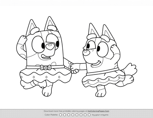 Muffin and Socks Dress Up Coloring Page