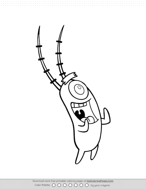 Plankton from SpongeBob Coloring Page