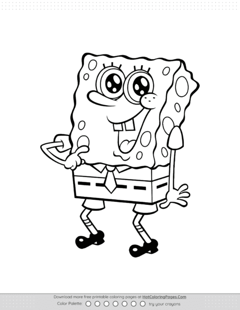 Printable SpongeBob Coloring Page