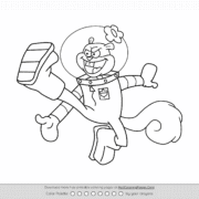 Sandy Cheeks Colouring Sheet 40 Sandy Cheeks Colouring Sheet