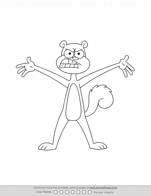 Sandy Cheeks Pdf Coloring Pages