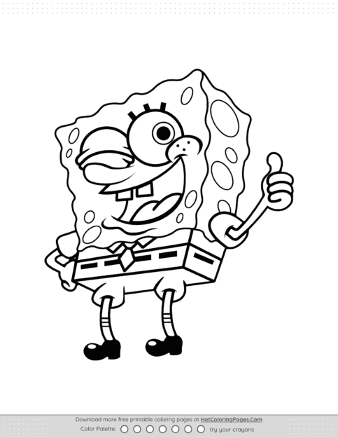 SpongeBob Colouring Sheet