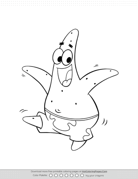 SpongeBob Patrick Star Coloring Page