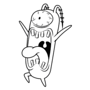 SpongeBob Screaming Plankton Coloring Page 1 SpongeBob Screaming Plankton Coloring Page