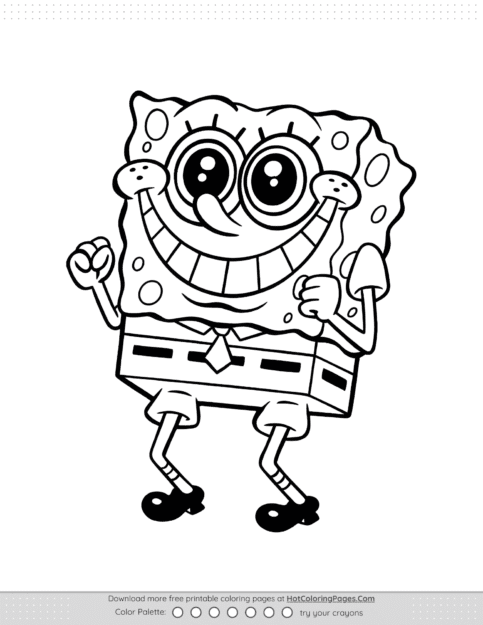 SpongeBob SquarePants Colouring Page