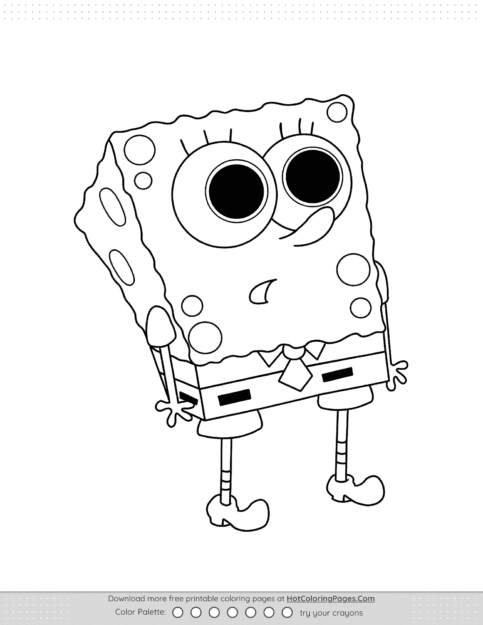 SpongeBob SquarePants Colouring Sheet