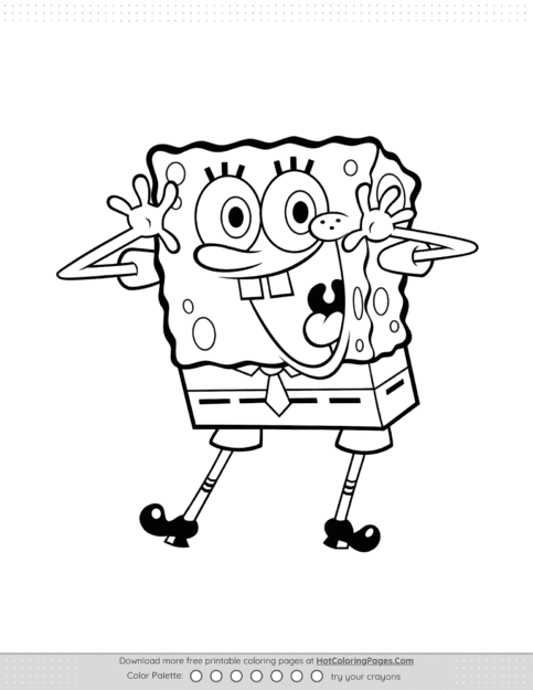 SpongeBob SquarePants Pdf Coloring Page