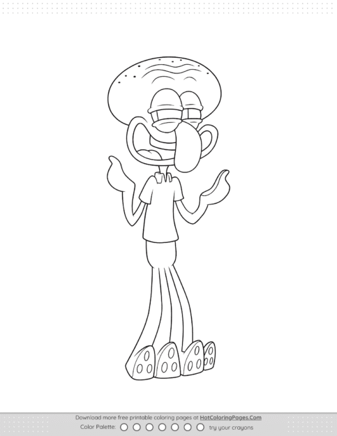 SpongeBob Squidward Tentacles Coloring Pages