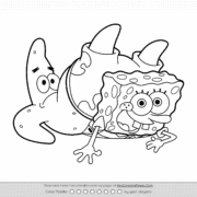 SpongeBob and Patrick Coloring Pages 32 SpongeBob and Patrick Coloring Pages