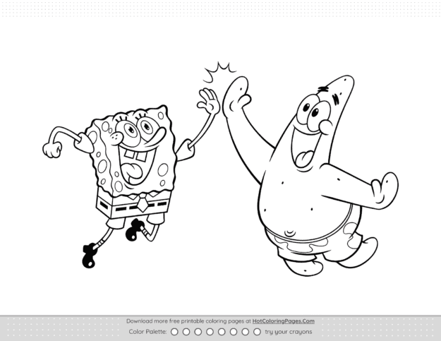 SpongeBob and Patrick Coloring Sheet
