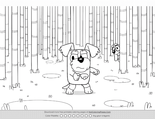 The Terriers and Snickers Playing Coloring Pages