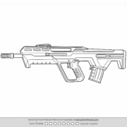Valorant Bulldog Weapon Skin Outline