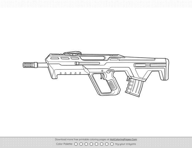 Valorant Bulldog Weapon Skin Outline