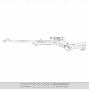 Valorant Marshal Weapon Skin Outline