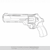 Valorant Sheriff Weapon Skin Outline